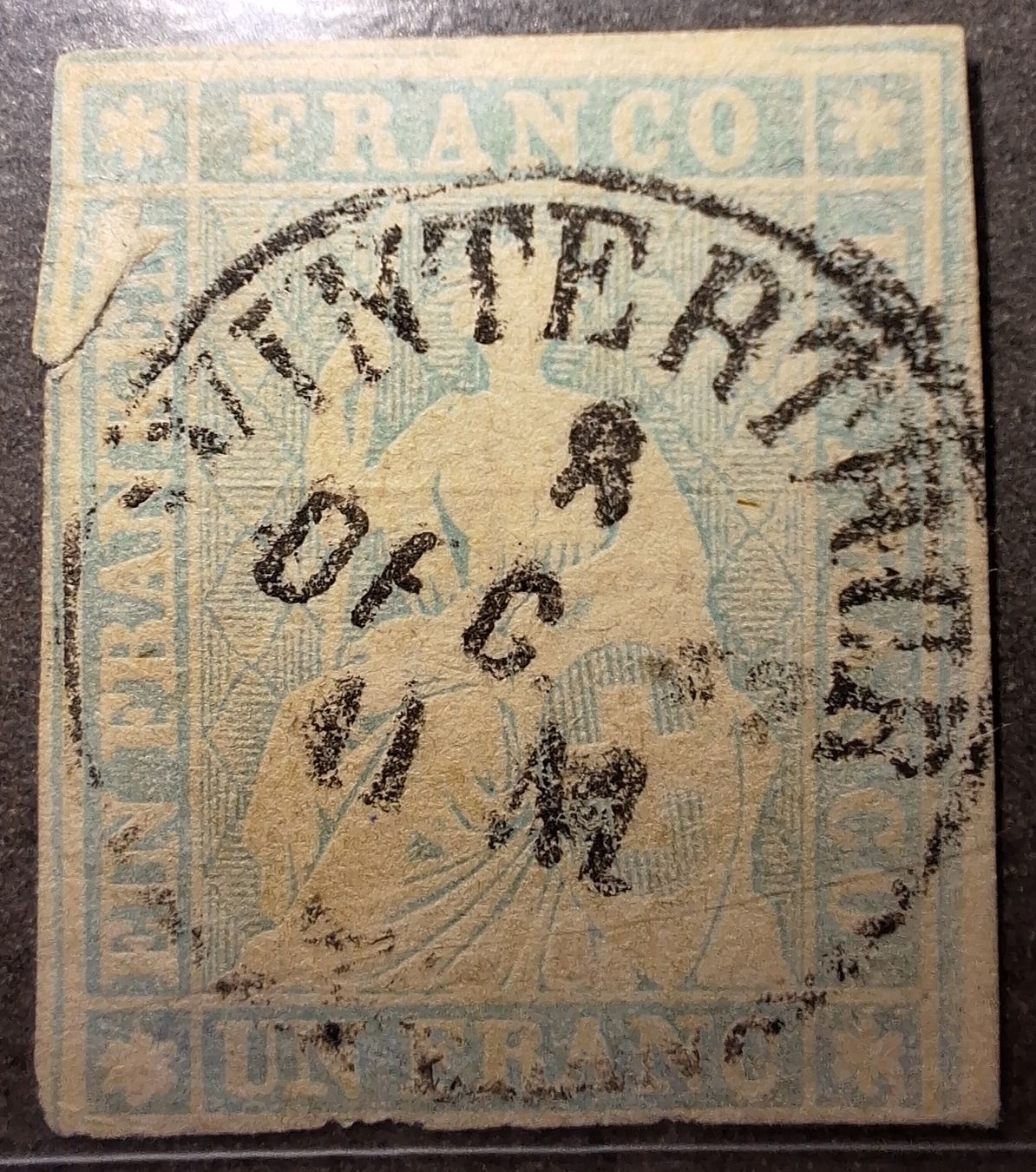 Tutti i francobolli: Strubel 27D Winterthur mit Befund – Usato da Balgach venduto da SIMEON27