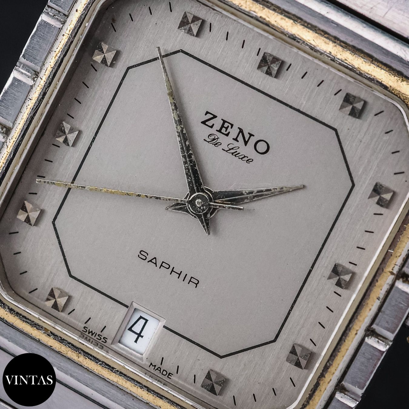Zeno Orologi: Vintage Zeno De Luxe Saphir Caree – Usato da Zürich venduto da Vintas 4