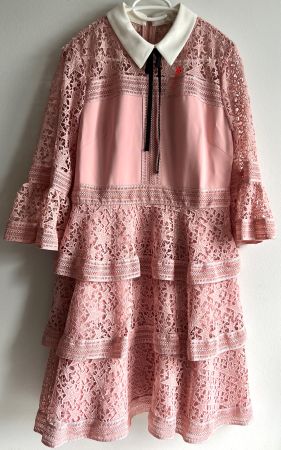 Ted Baker Kleid mit Spitze in Rosa (Gr. 42)