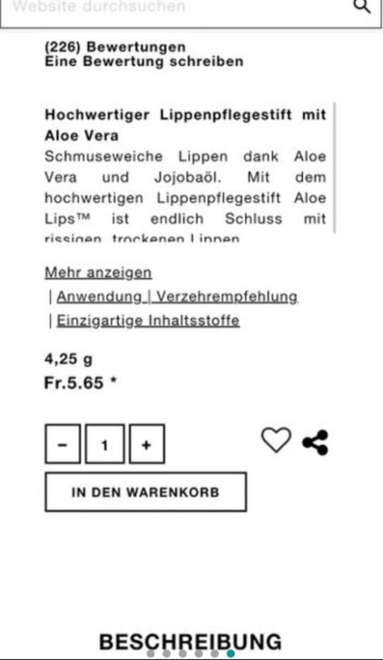Cura del viso: Forever Aloe Lips 1x Packung Neu – Nuovo e nell'imballaggio originale da Oberbuchsiten venduto da imsaracolangelo 3