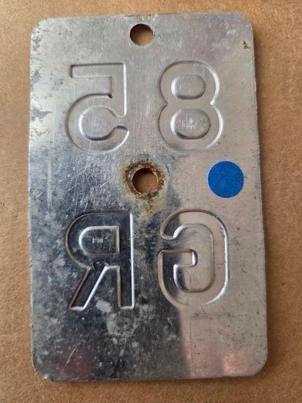 Sachs Ecriteaux: Velonummer GR 85 plaque velo – D'occasion à Schenkon par Uhu007 1