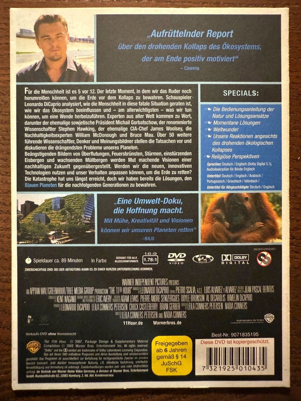 Tutti i DVDs: 11th Hour - 5 vor 12 – Usato da Zürich venduto da FilmFreunde 1