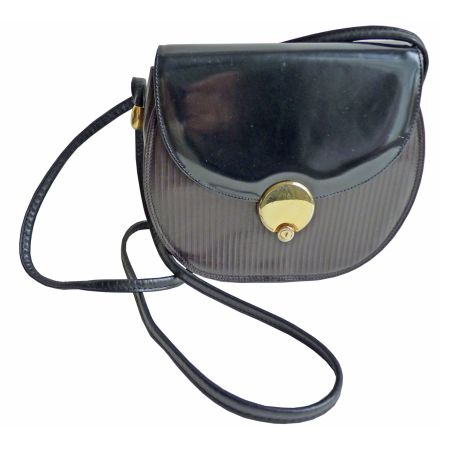 Umhängetäschchen Tasche Lack und Leder BB-Design VINTAGE 90s