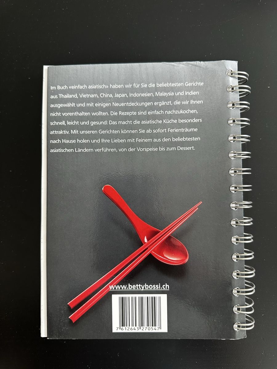 Libri: Kochbuch Betty Bossi Einfach Asiatisch – Usato da Suhr venduto da eeela01 1