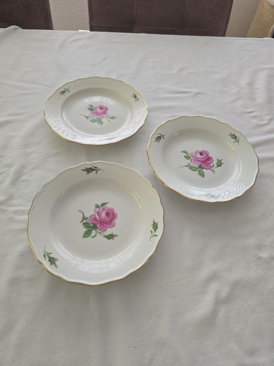 Meissen Teller mit Rosen Dekor, 3 Stück, Top! (Gebraucht) in Thal für ...