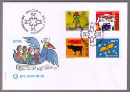 2006_J381A-384A_PRO JUVENTUTE Gestalten_FDC Serie ERSTTAG !