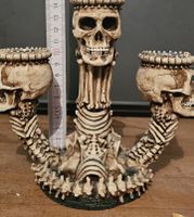 Kerzenhalter Totenkopf Skelett Design