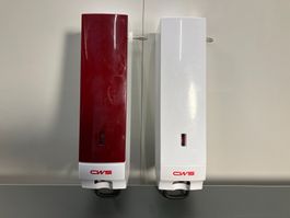 2St. gebr. CWS Seifenspender m. Schlüsseln ab 1.-