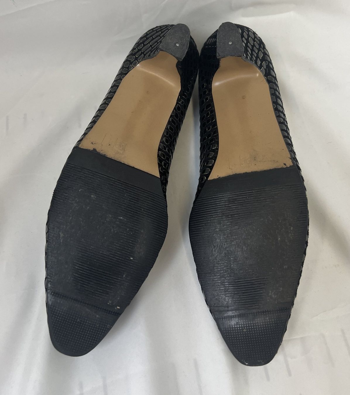 Scarpe da donna: Elegante schwarz-goldene Abendschuhe – Usato da Zürich venduto da Drahtzug 2