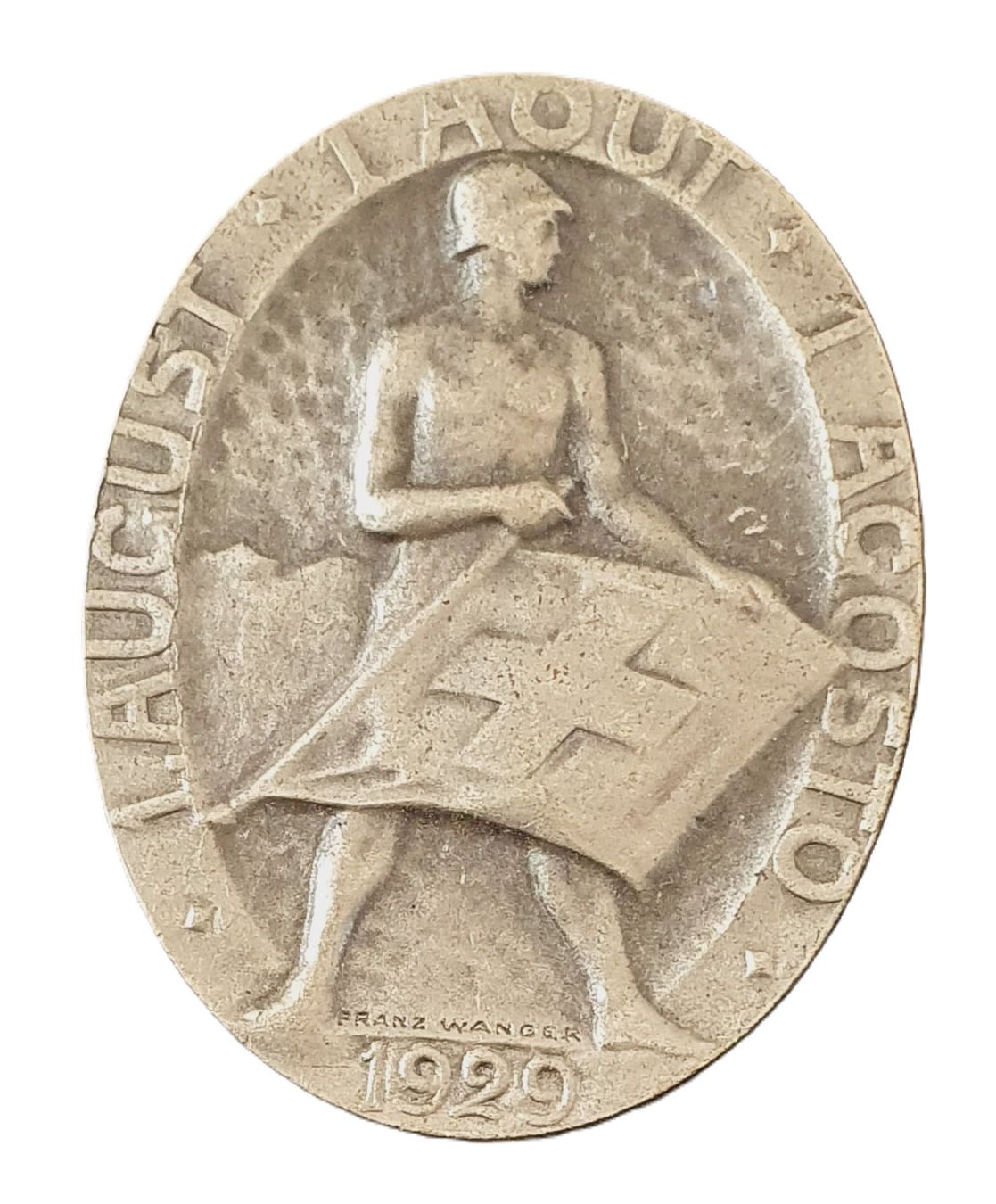 Spille & Fermagli: V033 - Brosche 1. August 1929 Schweizer Soldat – Usato da Reinach BL venduto da Boston-Verkauf