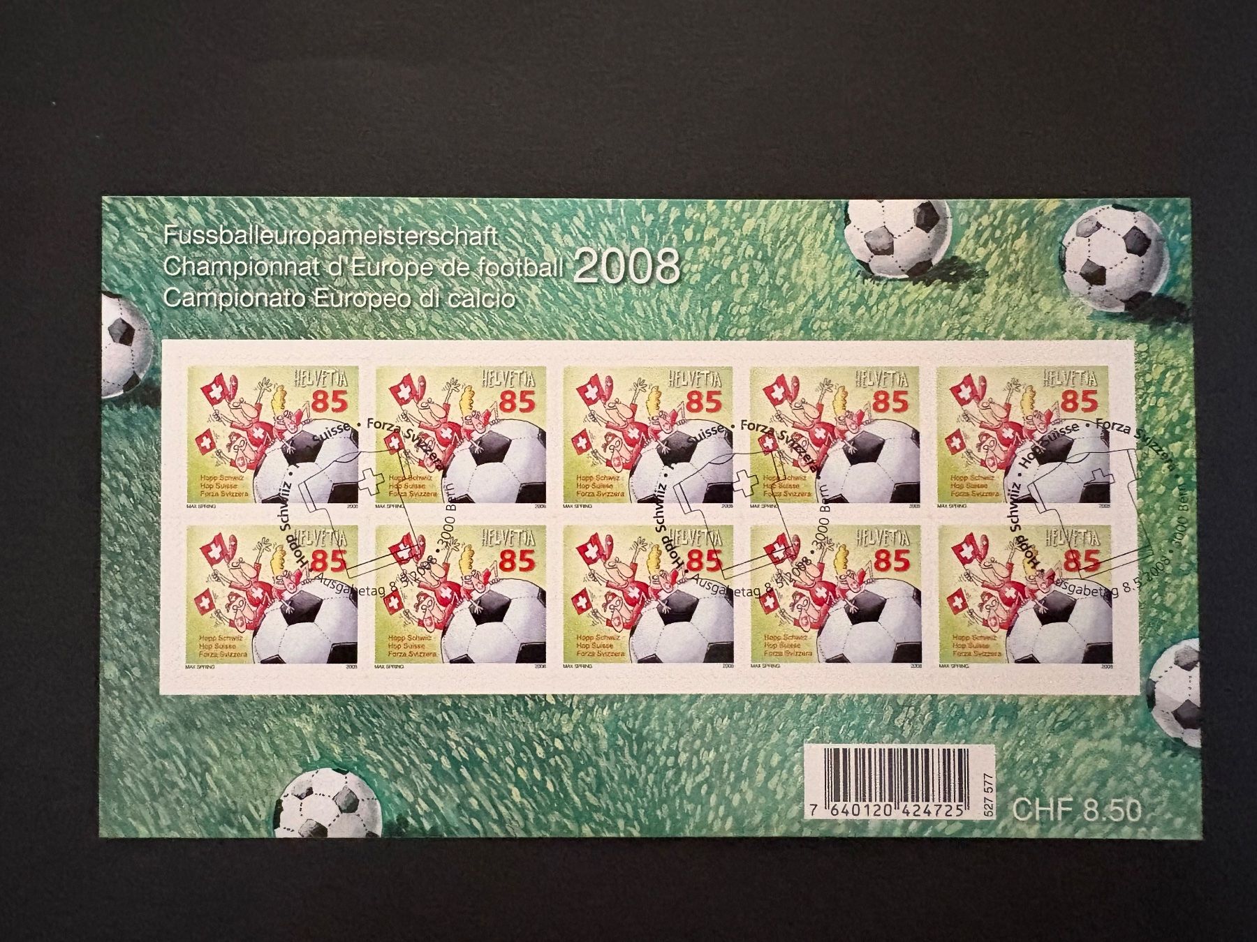 Tutti i francobolli: Folienblatt MiNr. 2056 Schweiz, 2008 – Usato da Steinmaur venduto da Nicorutishauser