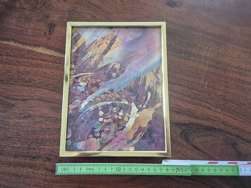 Dipinti: Hübsches Bild Textilkunst, Originalwert 240.- – Usato da Basel venduto da alaubi 1