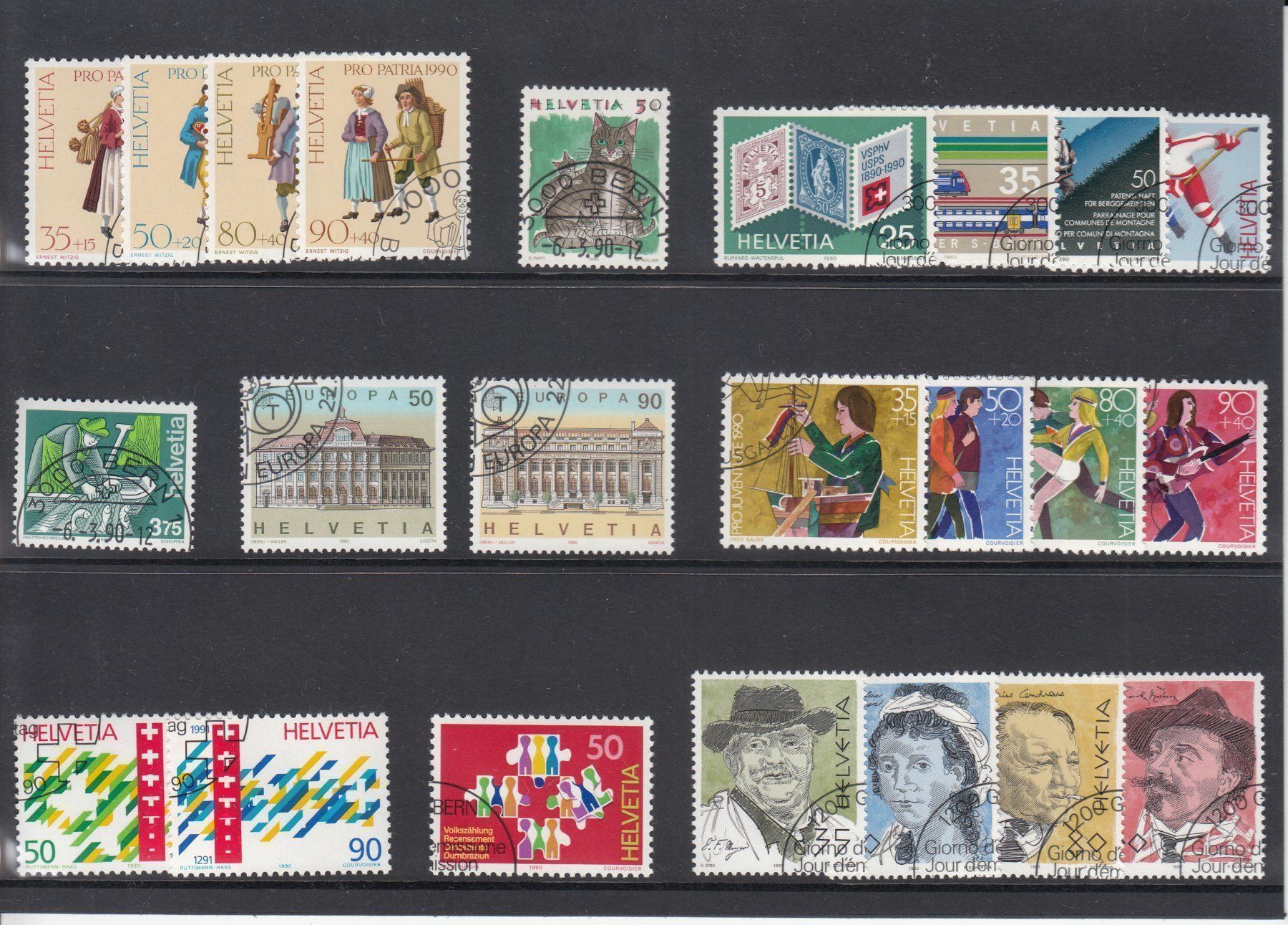 Tutti i francobolli: CH Ausgaben 1990 mit ET – Usato da Bürglen TG venduto da StampGraf