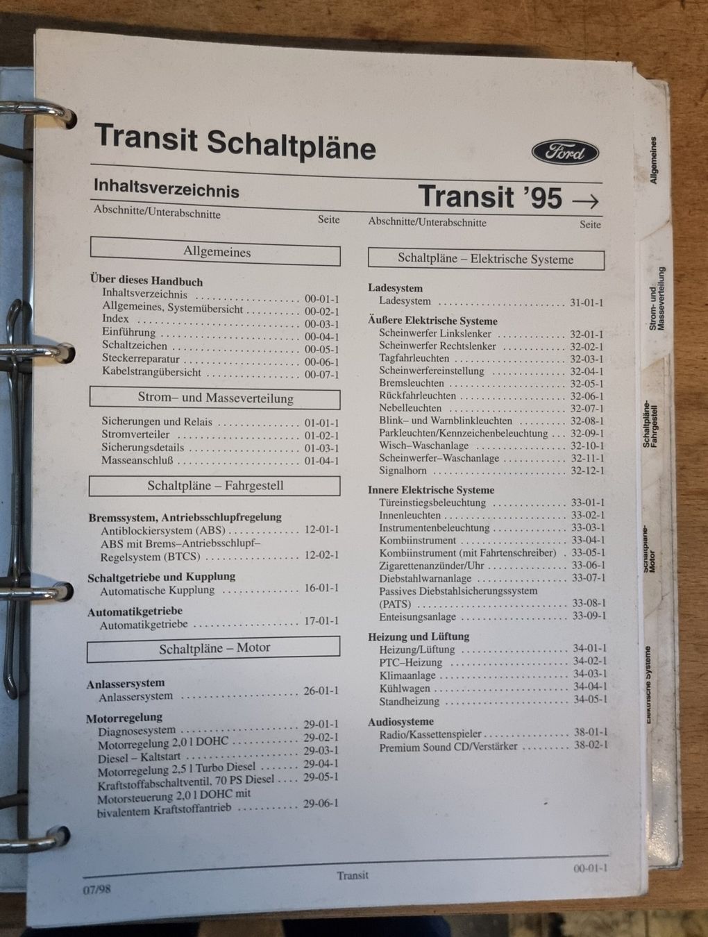 Libri: Ford Transit Schaltpläne '95-'00, Stromlaufpläne Top! – Usato da Aristau venduto da daniel_s_1 1