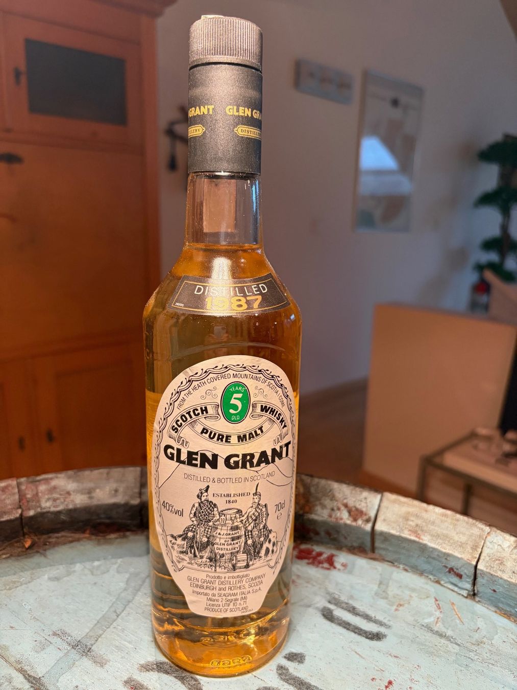 Glen Grant Bevande alcoliche: Glen Grant 1987 5 Years – Nuovo e nell'imballaggio originale da Aarwangen venduto da concorde58 1