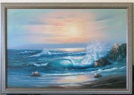 Ölgemälde Meer Welle - Oesch A&E Galerie Thun - 1998