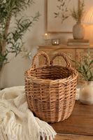 Panier en osier tressé avec anses / Weidenkorb