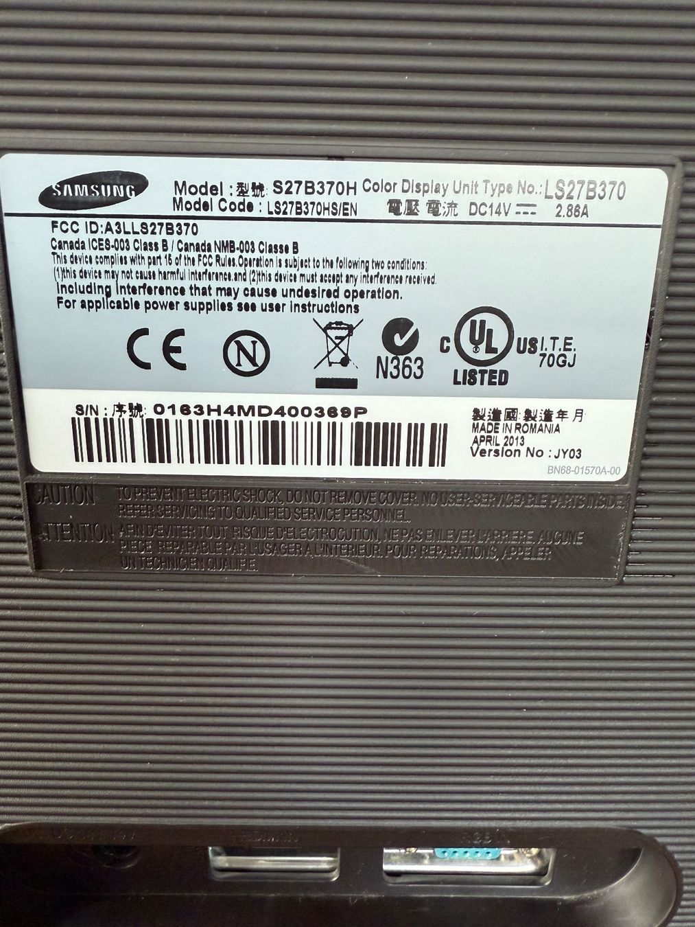 Samsung Monitor: Samsung s27b370 Bildschirm 27 Zoll – Usato da Holziken venduto da Timbergrizzly 2