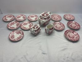 Enoch Wedgwood Porzellan - Teekanne, Zuckerdose, Teller usw.