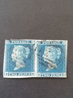 Two pence blue 1841, Platte 4, Paar 