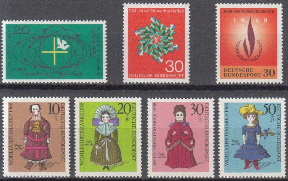 Tutti i francobolli: BRD 1964 - 1968, 94 Werte postfrisch – Usato da Bürglen TG venduto da StampGraf 5