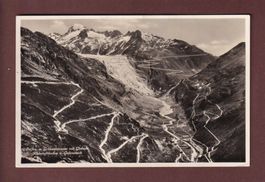 RHONEGLETSCHER - Furka- und Grimdelstrasse 1934 // Falte //