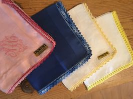 Taschentuch Spitzenrand Handarbeit