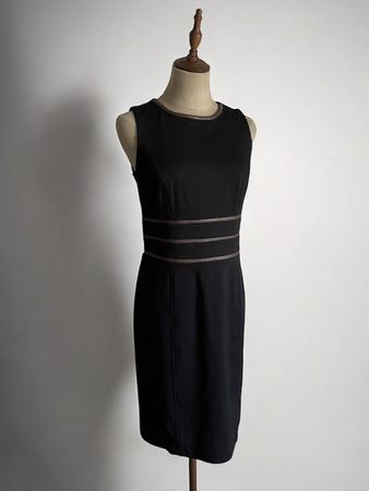 Lauren Ralph Lauren Etuikleid mit Lederdetails CH 36 / US 6