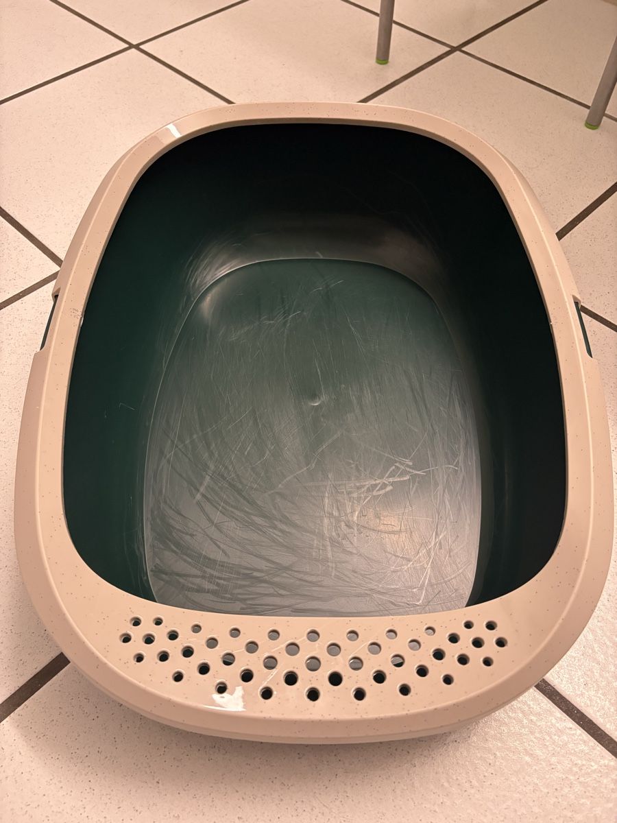 WC: Katzenschalentoilette dunkelgrün/beige – Nuovo (secondo la descrizione) da Thürnen venduto da Lilie37 3