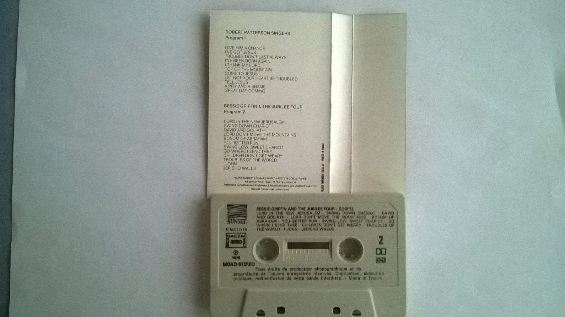 Musicassette: Cassette audio gospel 1975 – Usato da Fontainemelon venduto da cathare67 2