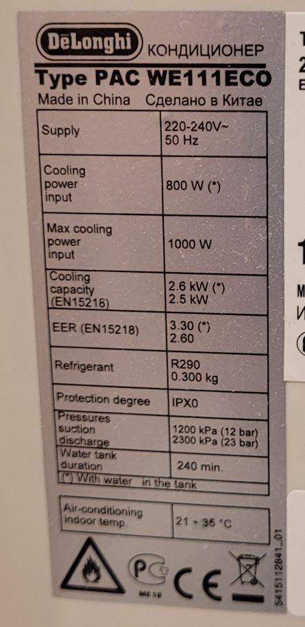 De'Longhi Climatiseurs: Klimagerät DeLonghi PAC WE 111 Eco – D'occasion à Muri AG par Toemel 2
