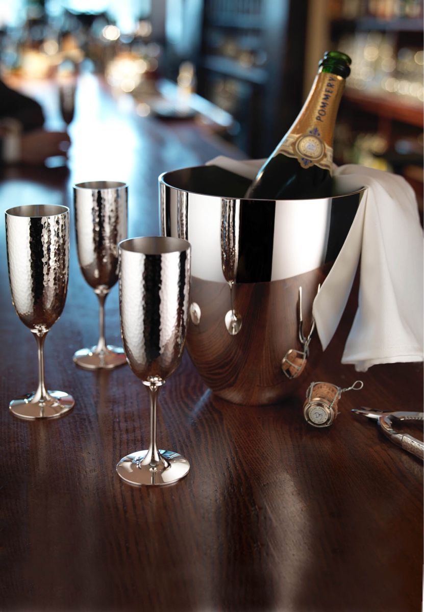 Robbe & Berking Gläser: Martelé Champagner-Geschenkset (90g versilbert) – Neu und originalverpackt aus Rotkreuz von luxury-onlineshop 7
