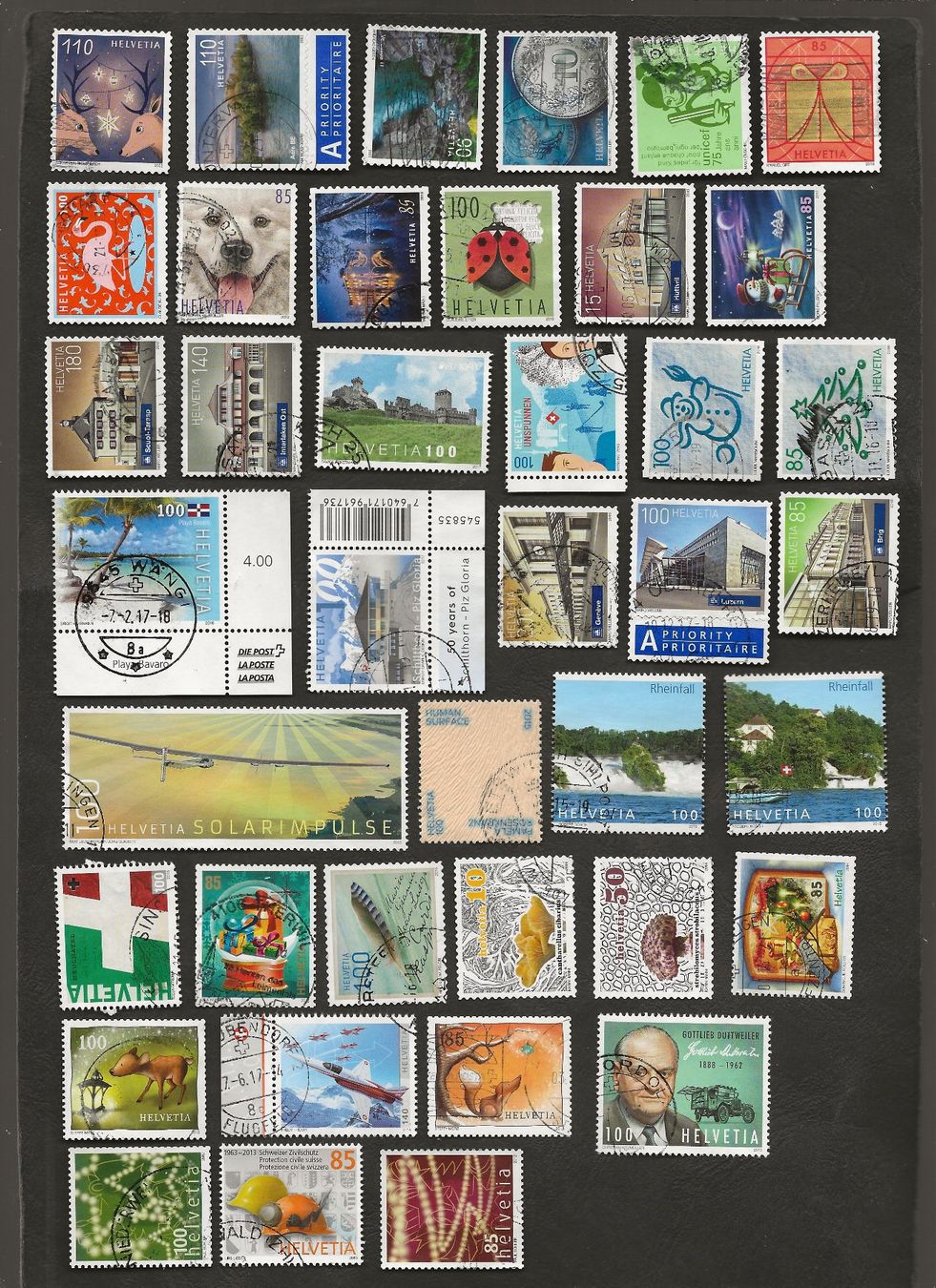 Alle Briefmarken: Schweiz 103 Marken Freimarken gestempelt – Gebraucht aus Au ZH von xelagreb01 1
