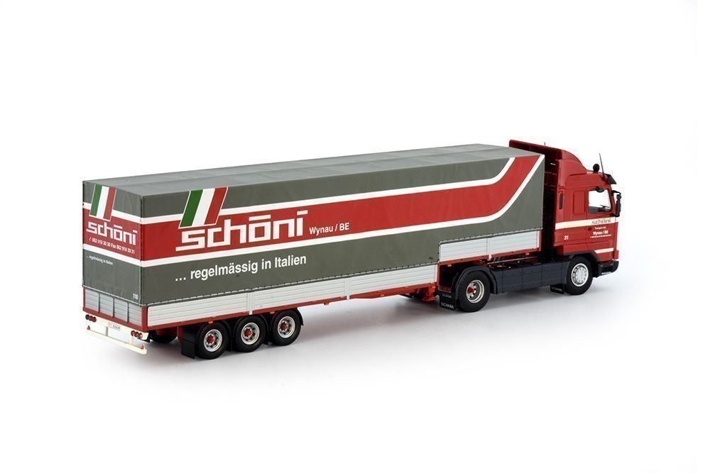 Tekno Kit di modellismo & Modellini statici: 1:50 Tekno Scania 143 "Schöni" – Nuovo e nell'imballaggio originale da Affoltern am Albis venduto da Modellshop-8910 2