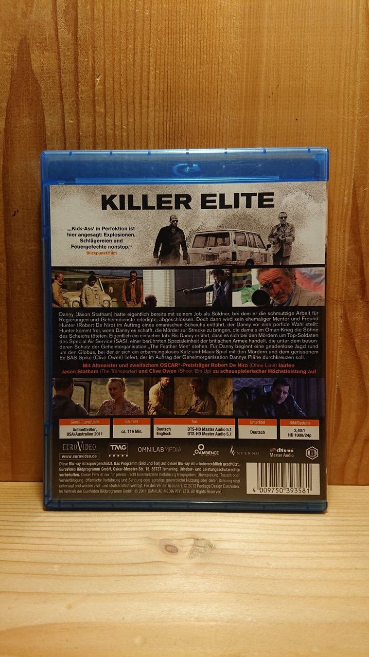 Tutti i DVDs: KILLER ELITE Blu-Ray Jason Statham – Usato da Wilderswil venduto da Exebub 1