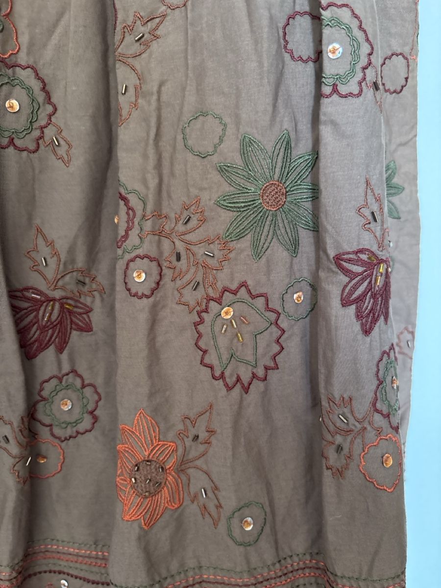 Gonne: Marks&Spencer Rock, braun mit Blumen - Herbst! – Usato da Nebikon venduto da Draga25 1