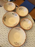 Vintage Schüsselset, Blumenmuster, Keramik,