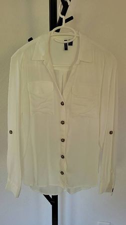 Klassisches weisses Blusenhemd von Vero Moda Gr. XS
