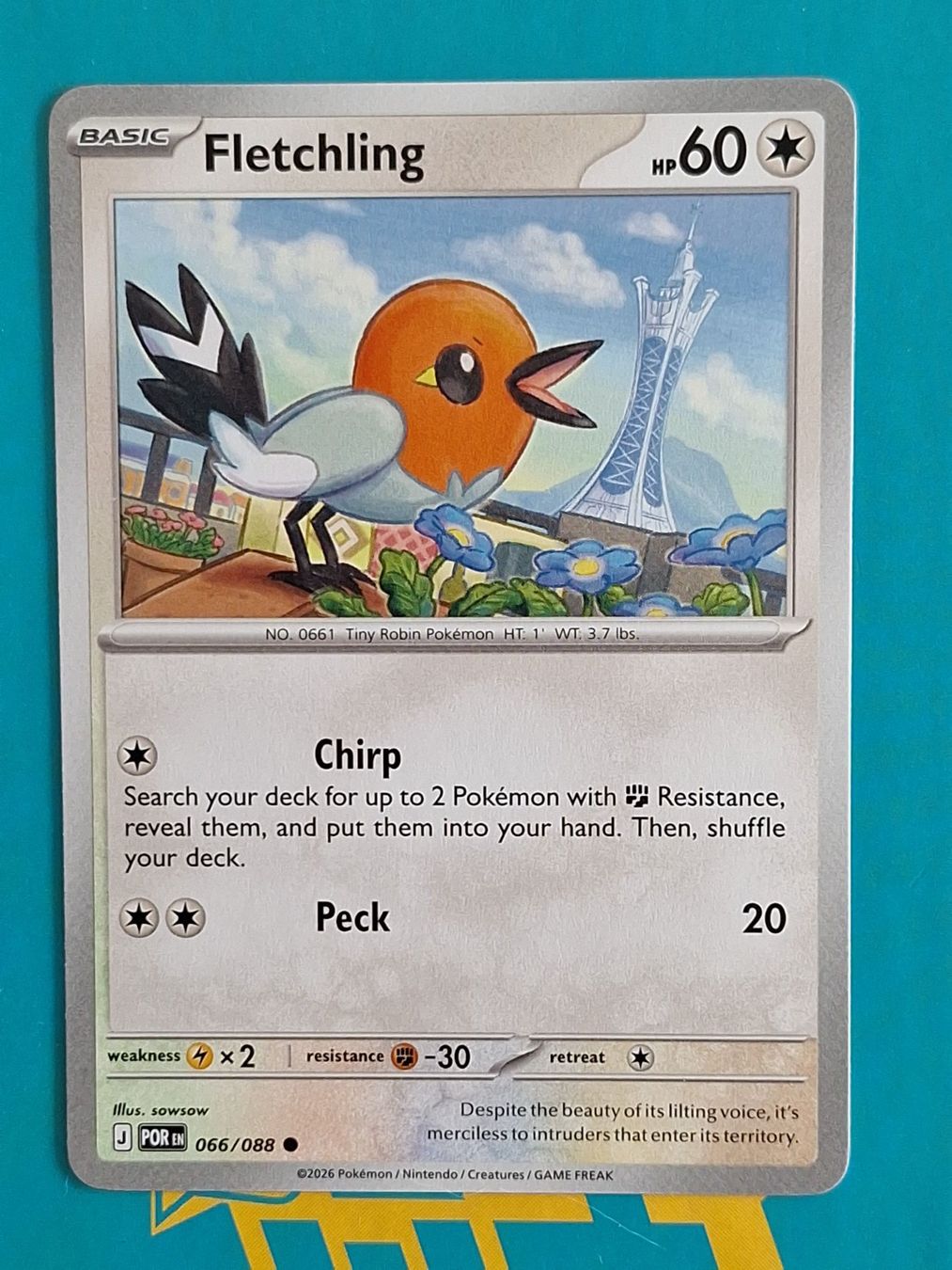 Pokémon Carte collezionabili: Fletchling - Pokemon Perfect Order – Usato da Altstätten SG venduto da GGsGameshop