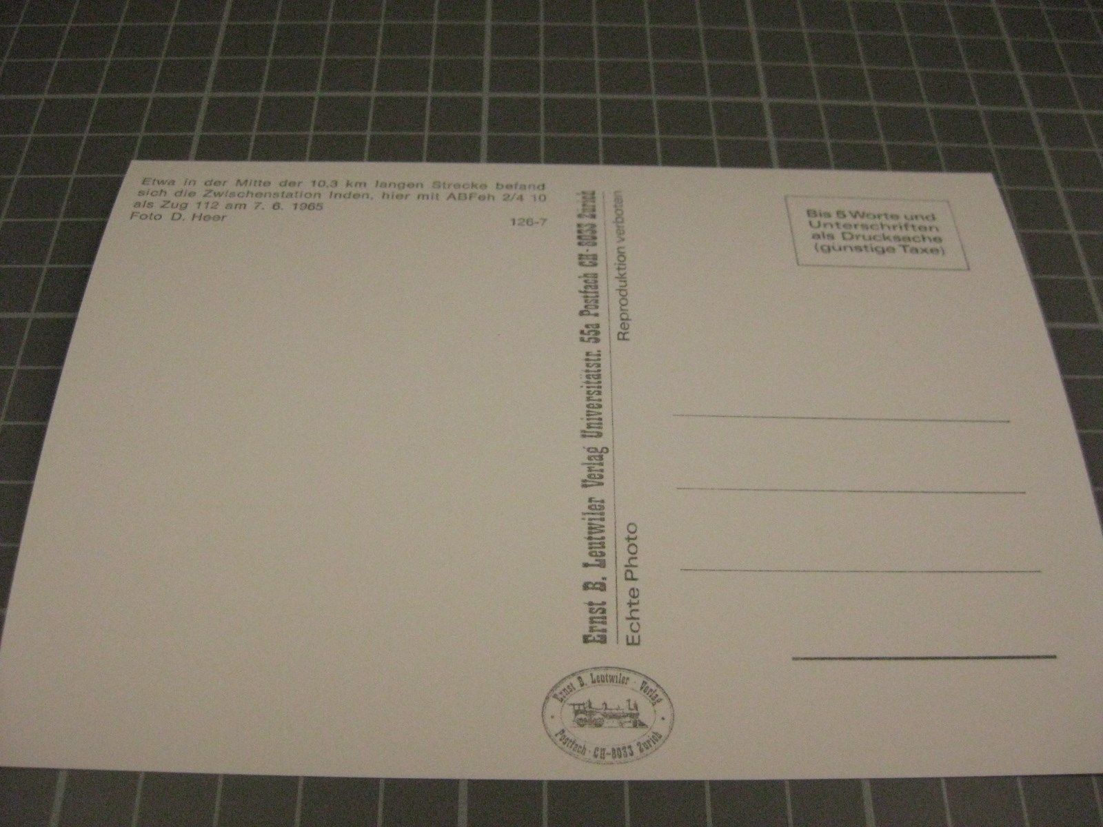 Cartoline postali: AK Zug im Bahnhof von Inden – Nuovo (secondo la descrizione) da Malters venduto da Marosko 1