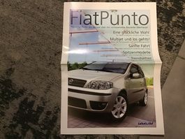 Fiat Punto Verkaufsprospekt 12 Seiten A3 Mai 2003