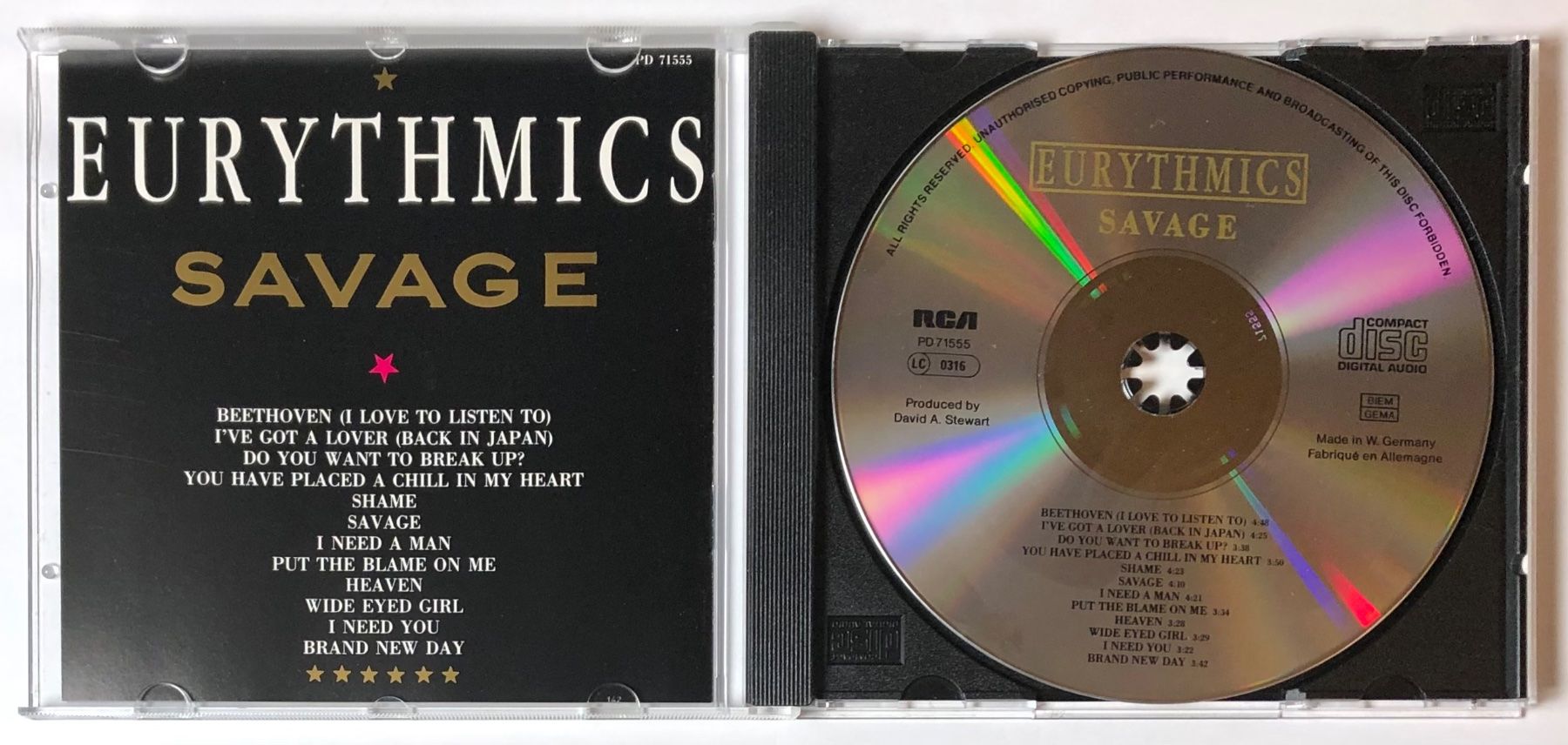 CD: EURYTHMICS - SAVAGE – Usato da Poliez-Pittet venduto da Newtown-Records 2