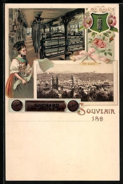 Cartes postales: St. Gallen, Teilansicht der Stadt, Weber – D'occasion à Berlin par bartko-reher