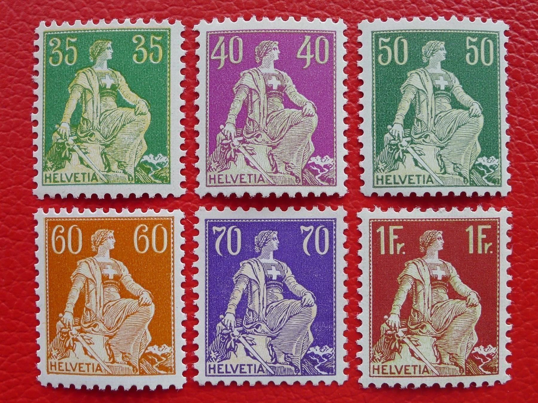 Alle Briefmarken: 1933: 6 Werte geriffelt 111z-176z, postfrisch, Kat: 400.- – Gebraucht aus Sursee von Luzernerraute