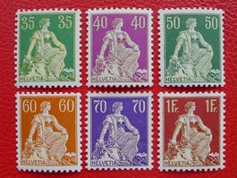 1933: 6 Werte geriffelt 111z-176z, postfrisch, Kat: 400.-