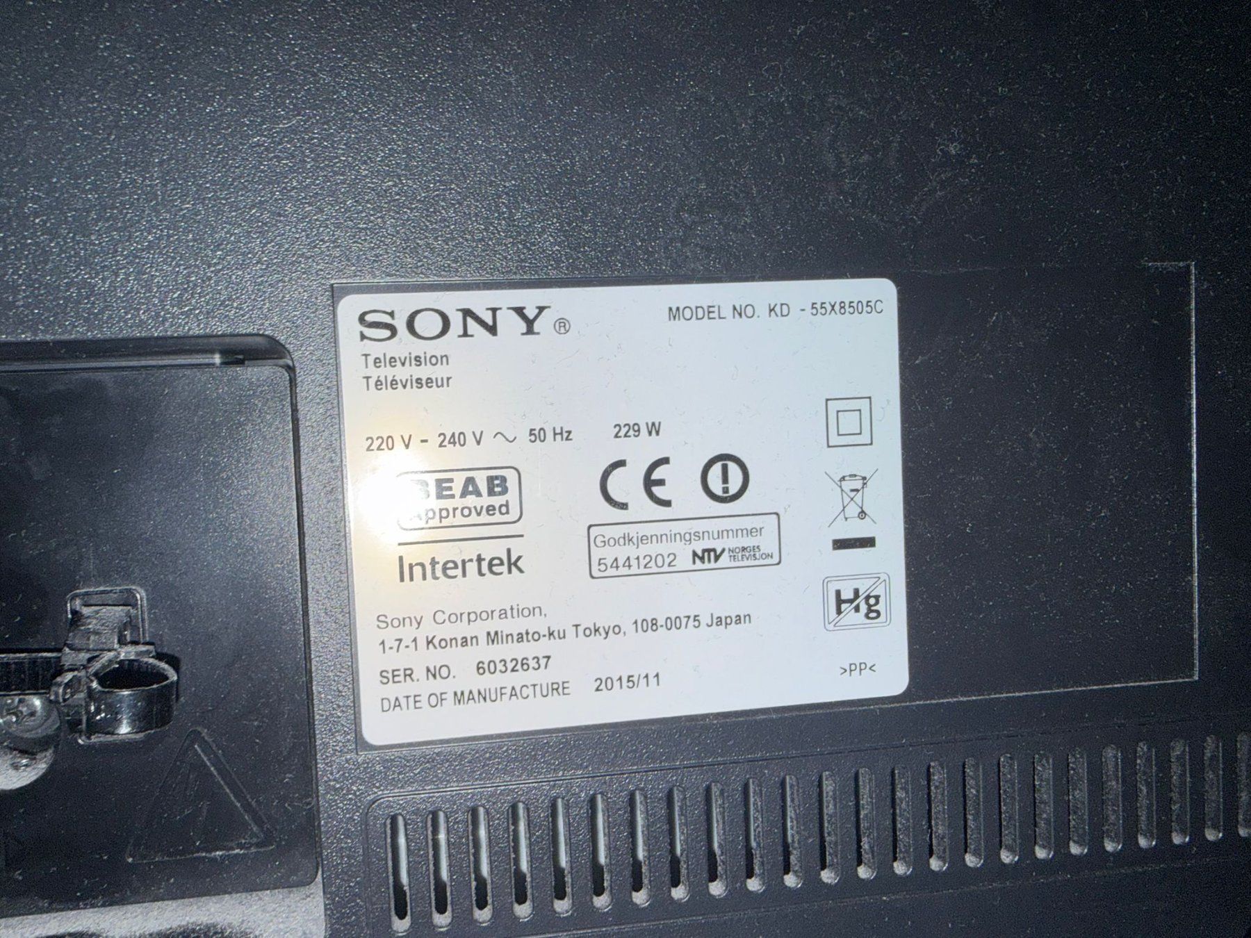 Sony Appareils TV: Sony TV Model KD-55X8505C defekt – Défectueux à Oberengstringen par Limmat8102 2