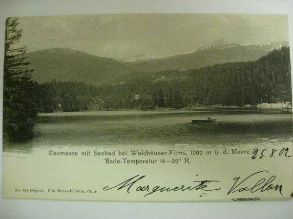 Ansichtskarten: AK  Flims - Caumasee mit Seebad – Gebraucht aus Gundetswil von Egro01