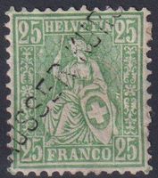 Sitzende Helvetia "25", Nr.49, AUSSER KURS, SBK 150.-++++