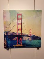 Moderne Leinwand: Golden Gate Bridge, San Francisco! 70x70cm