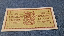 Finnische 1 Markka Banknote von 1963 - Selten! Sammlerstück